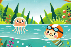 Cuentos en inglés para niños sobre amistad:The ant swimmer wants to beat her record